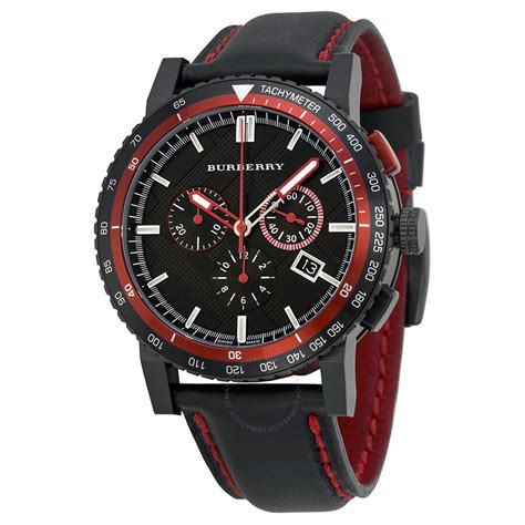 burberry the city men'|Burberry The City Chronograph Black Dial Black Leather Men's .